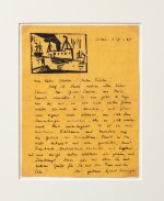 Lyonel Feininger  - Brief an Kunsthistoriker Wilhelm Köhler